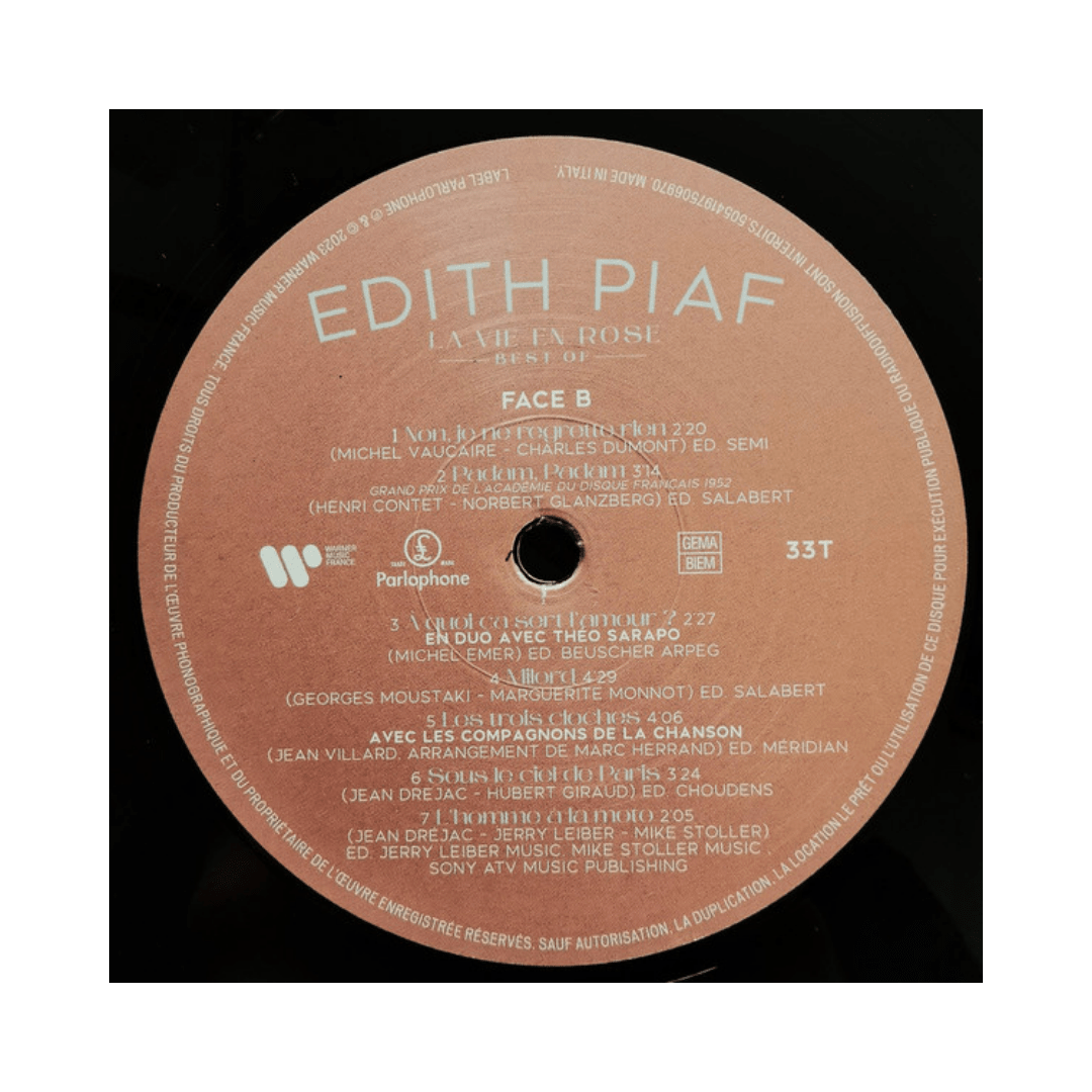 Edith Piaf The Very Best Of Vinilo4