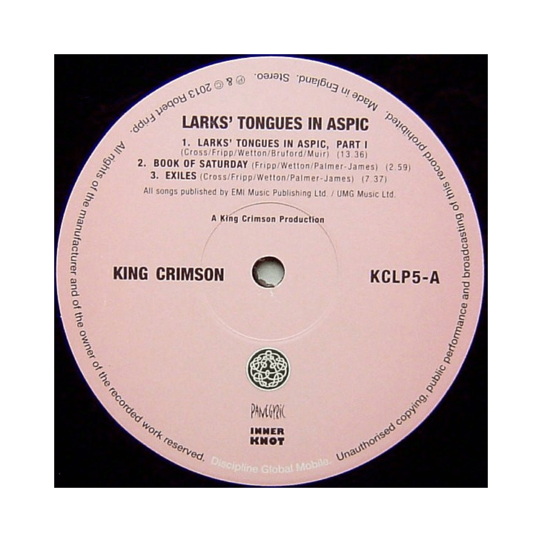 King Crimson Larks' Tongues In Aspic Vinilo3