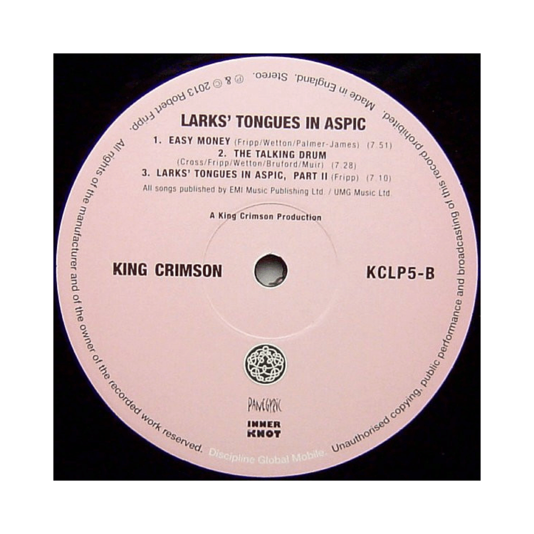 King Crimson Larks' Tongues In Aspic Vinilo4