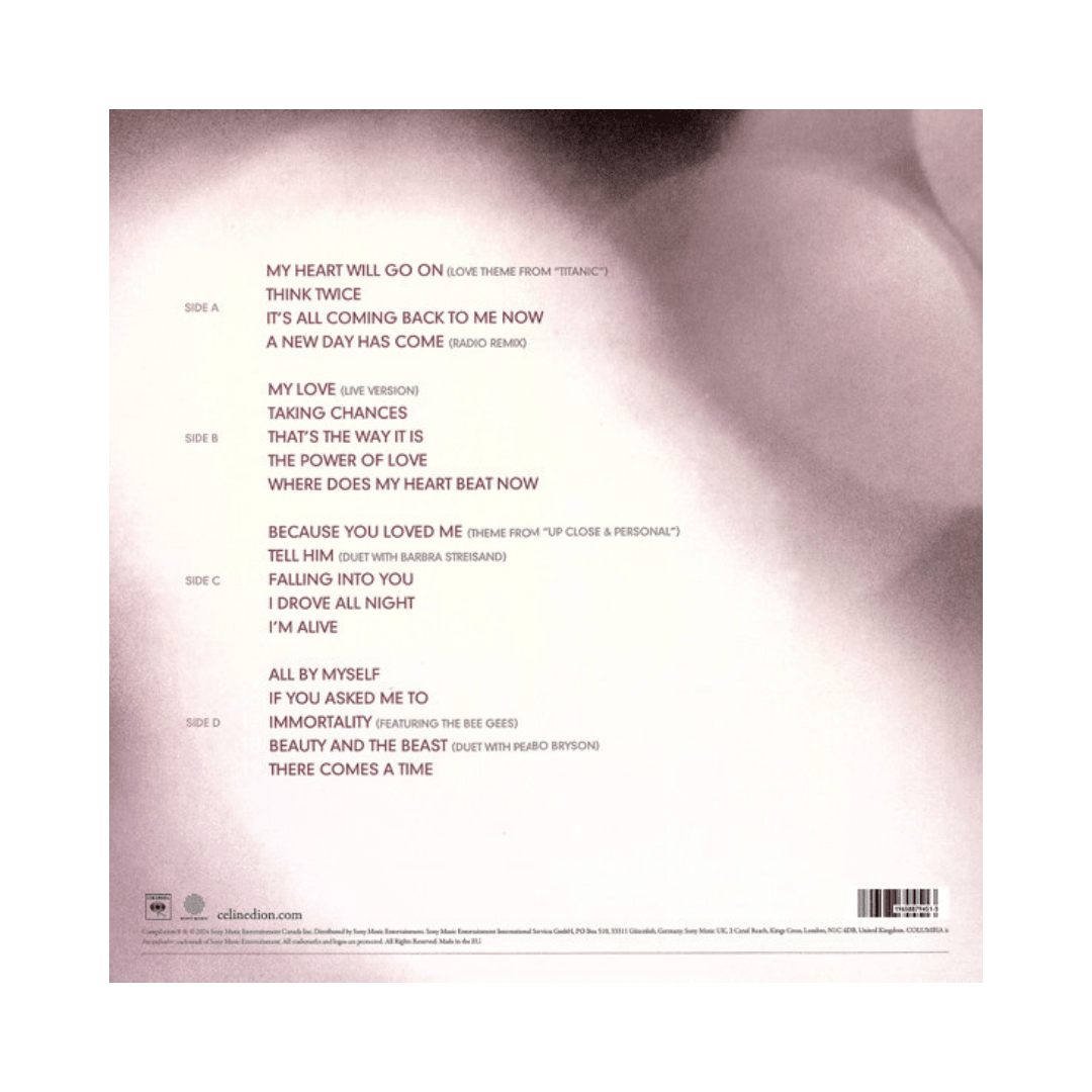 Celine Dion My Love Essential Collection Vinilo2