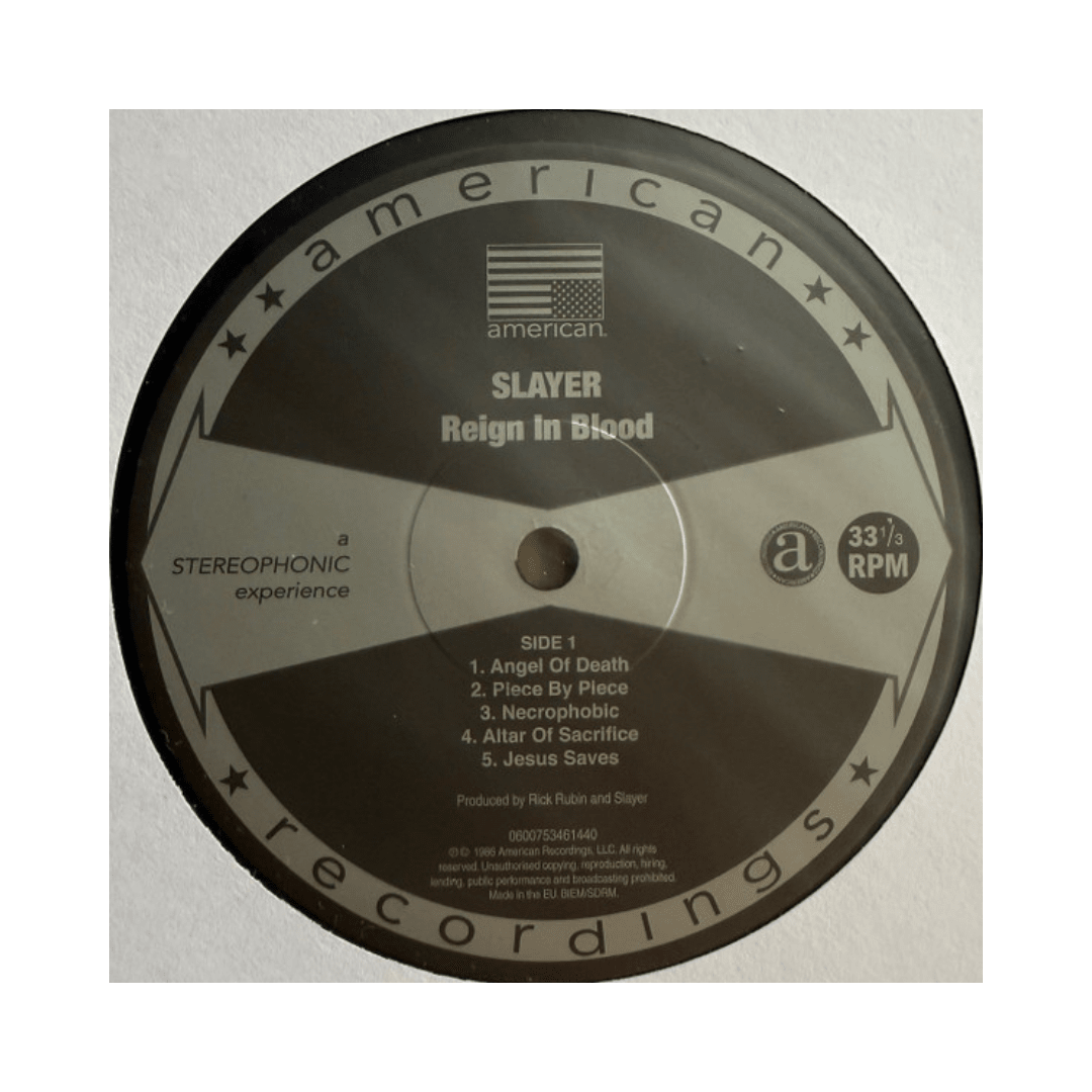 Slayer Reign In Blood Vinilo5