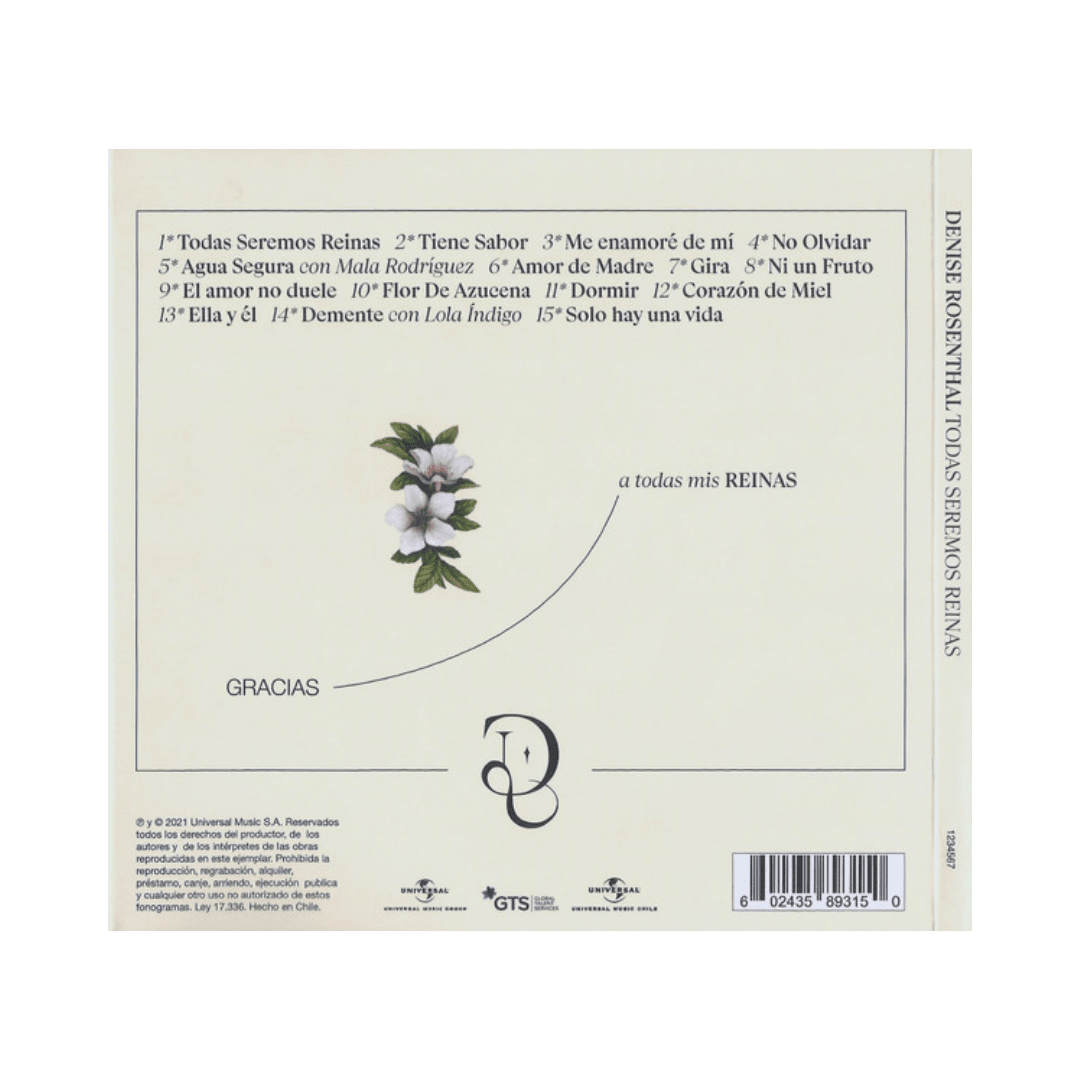Denise Rosenthal Todas Seremos Reinas Cd2