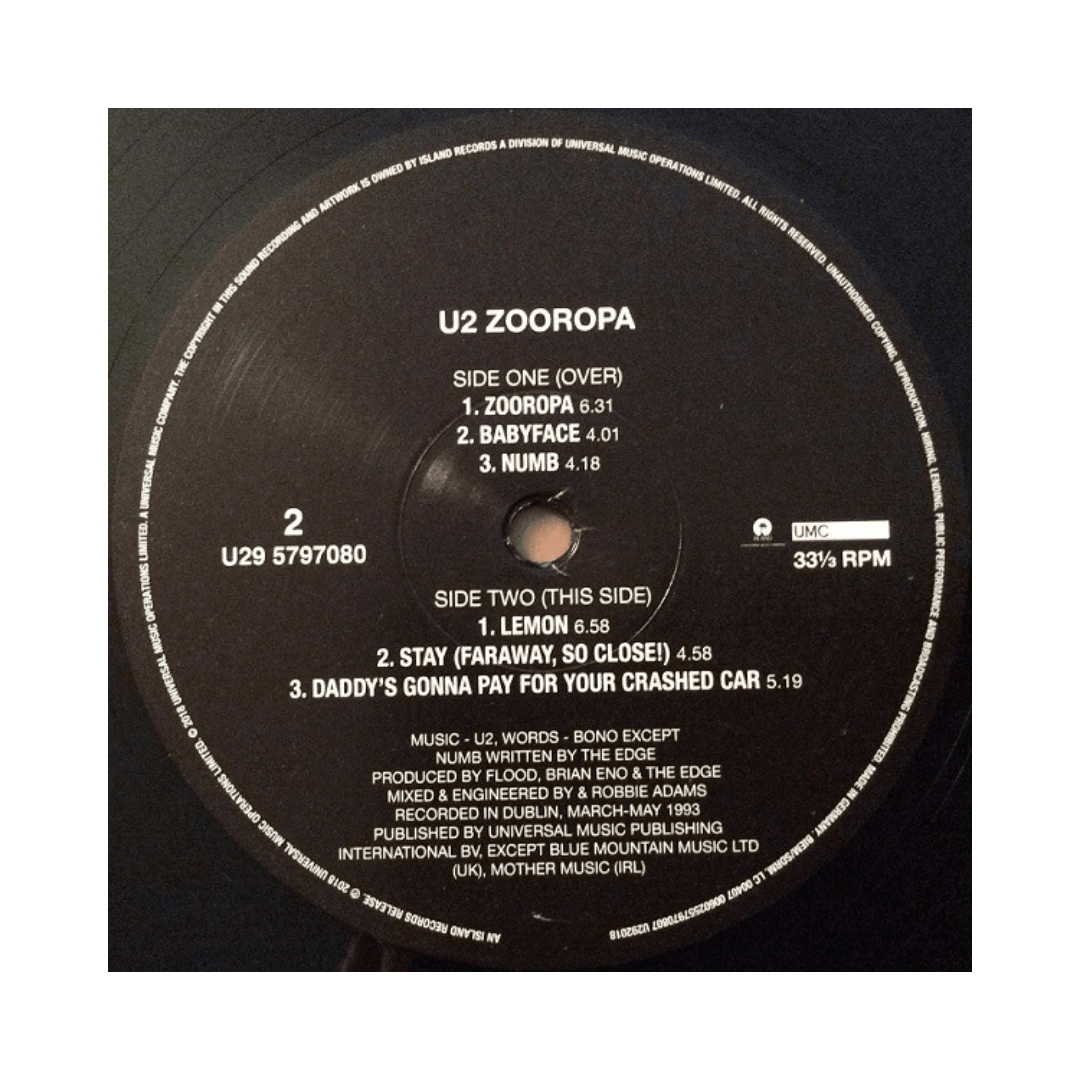 U2 Zooropa Vinilo2
