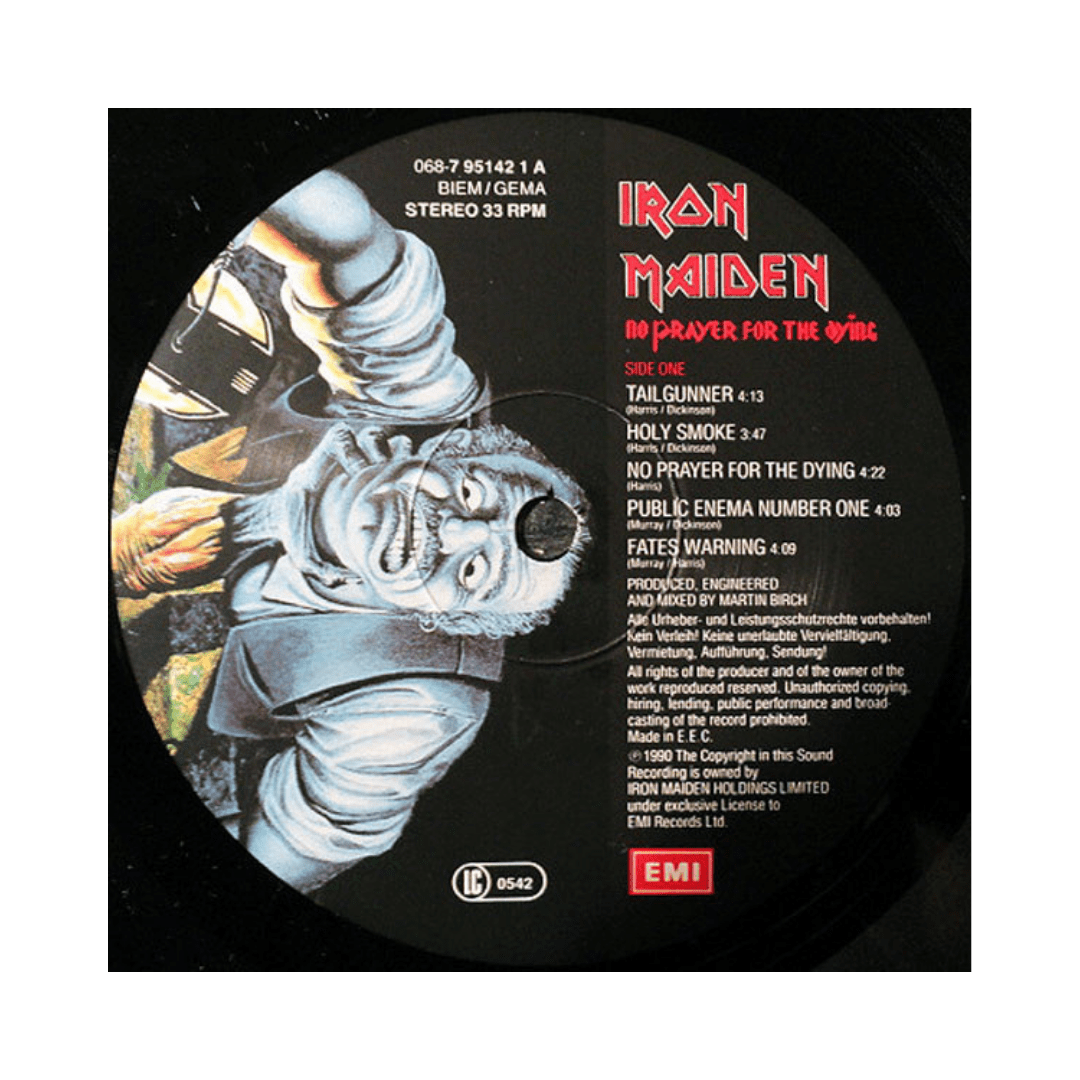 Iron Maiden No Prayer For The Dying + Libro Vinilo3