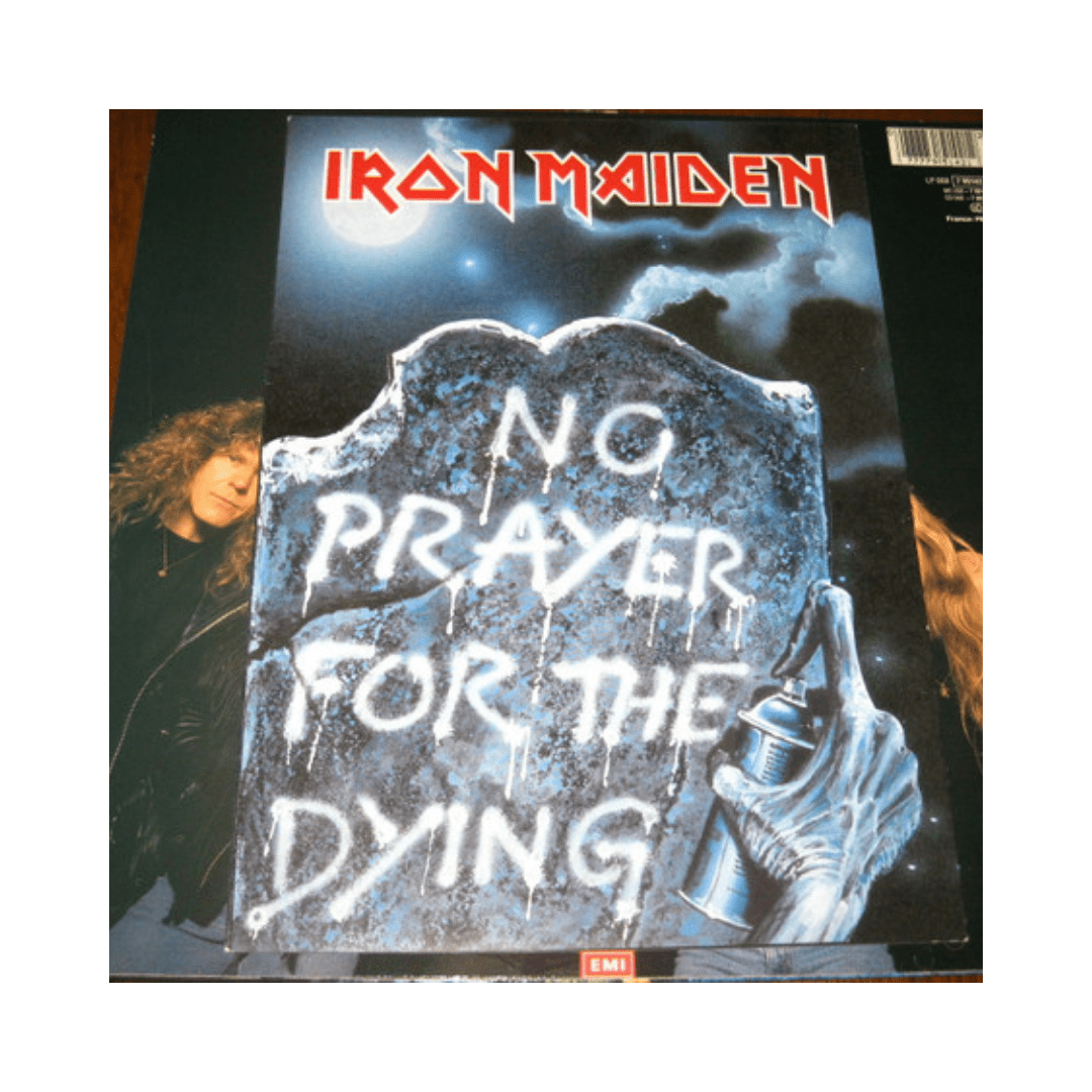 Iron Maiden No Prayer For The Dying + Libro Vinilo5