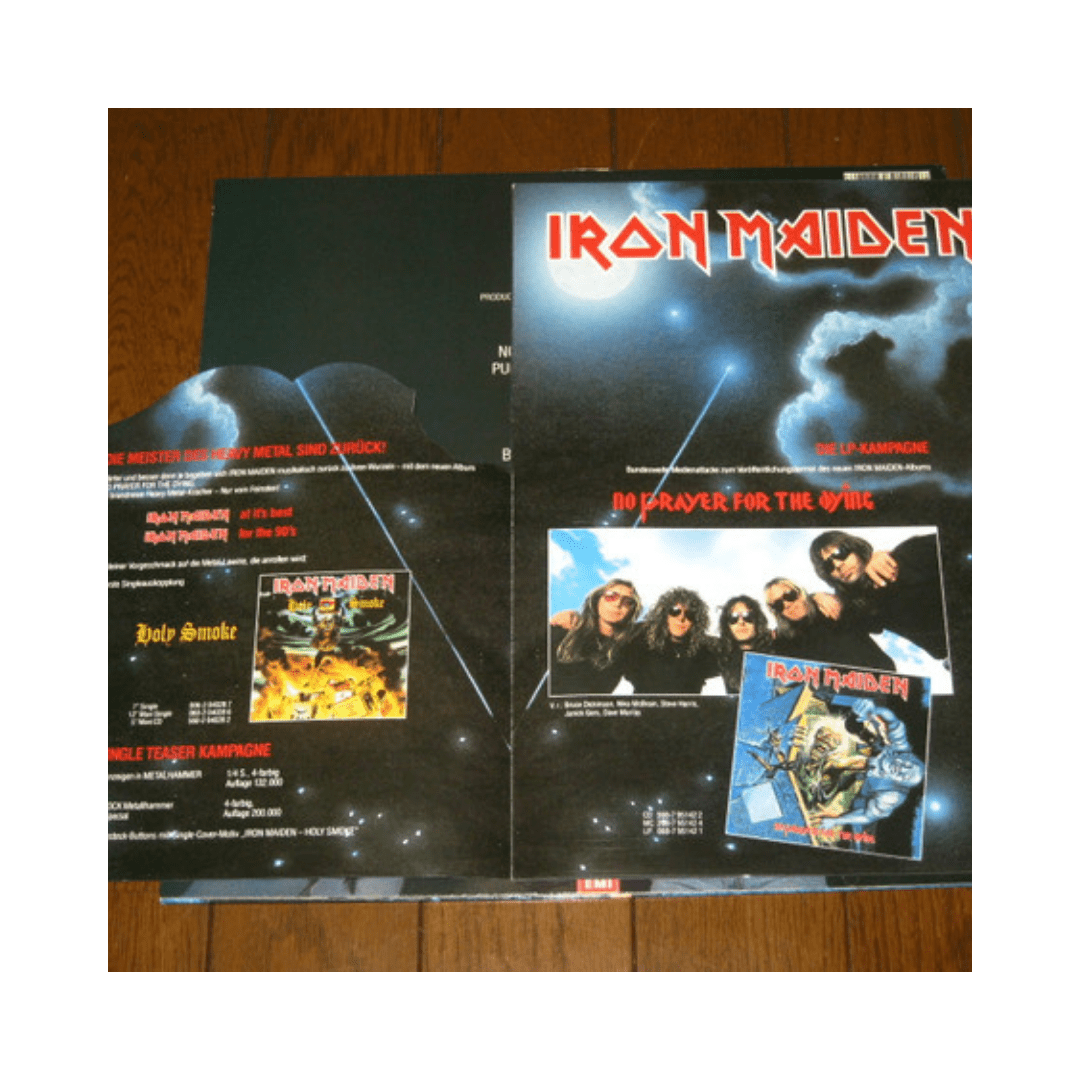 Iron Maiden No Prayer For The Dying + Libro Vinilo6