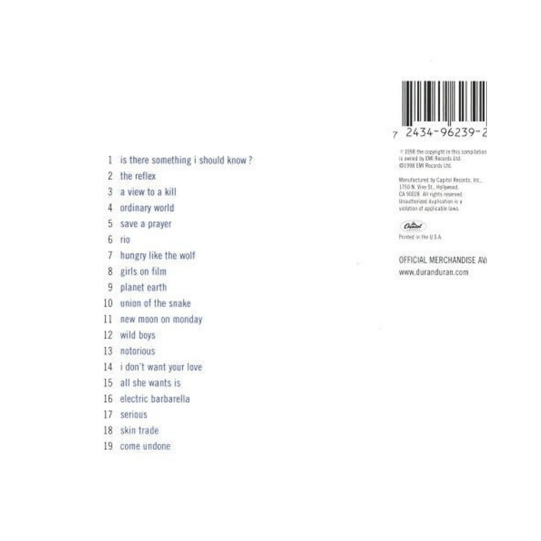 Duran Duran Greatest CD3