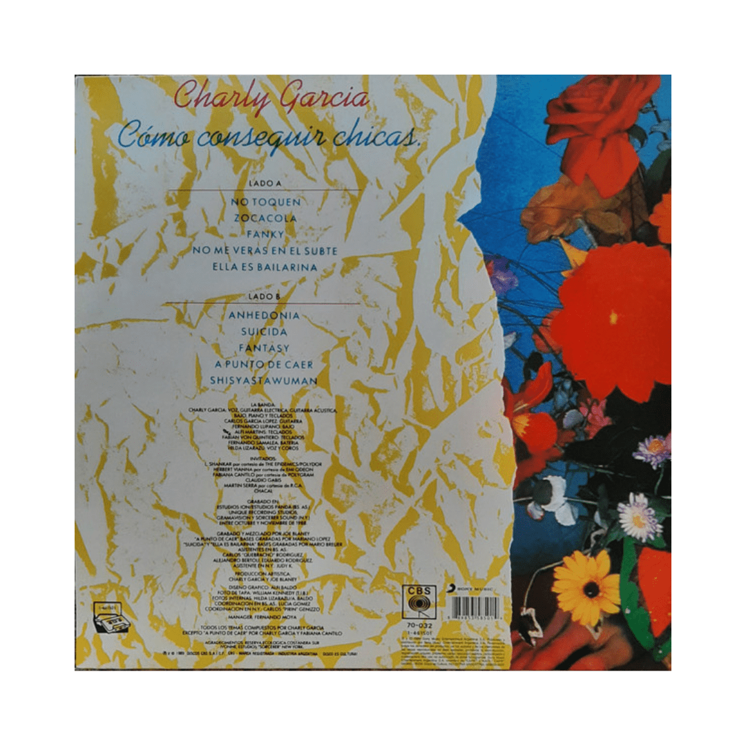 Charly Garcia Como Conseguir Chicas vinilo3