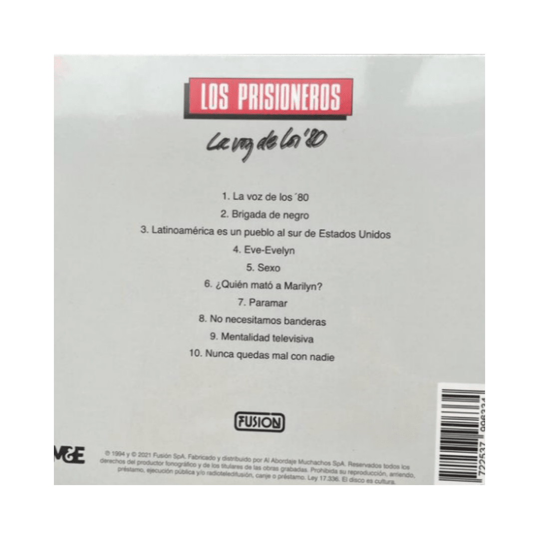 Los Prisioneros La Voz De Los '80 Vinilo2