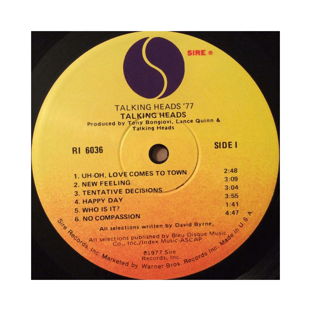Talking Heads Talking Heads: 77 Vinilo3