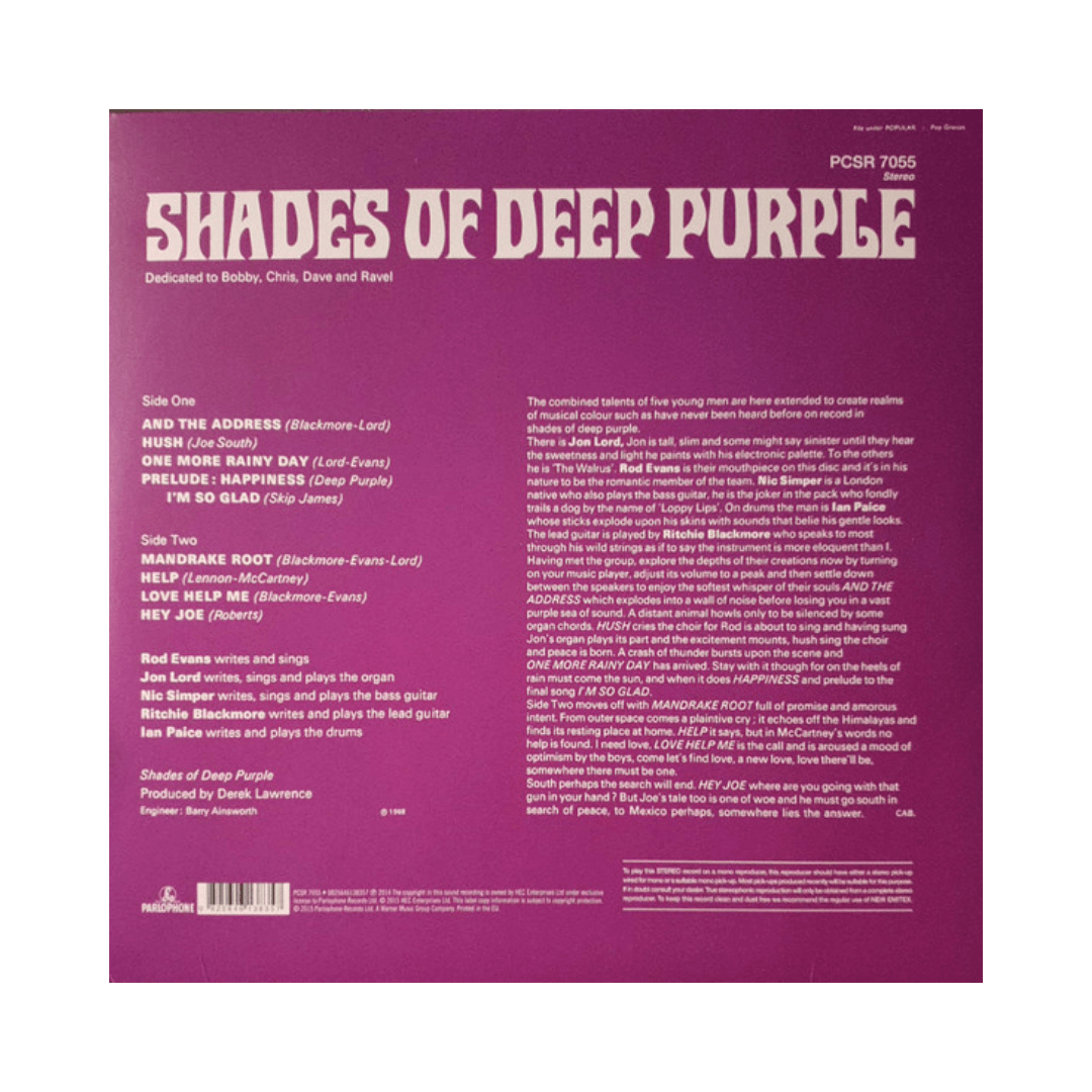 Deep Purple Shades Of Deep Purple Vinilo2