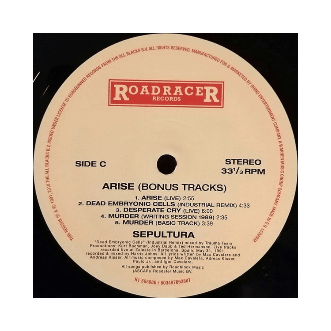 Sepultura Arise Vinilo6