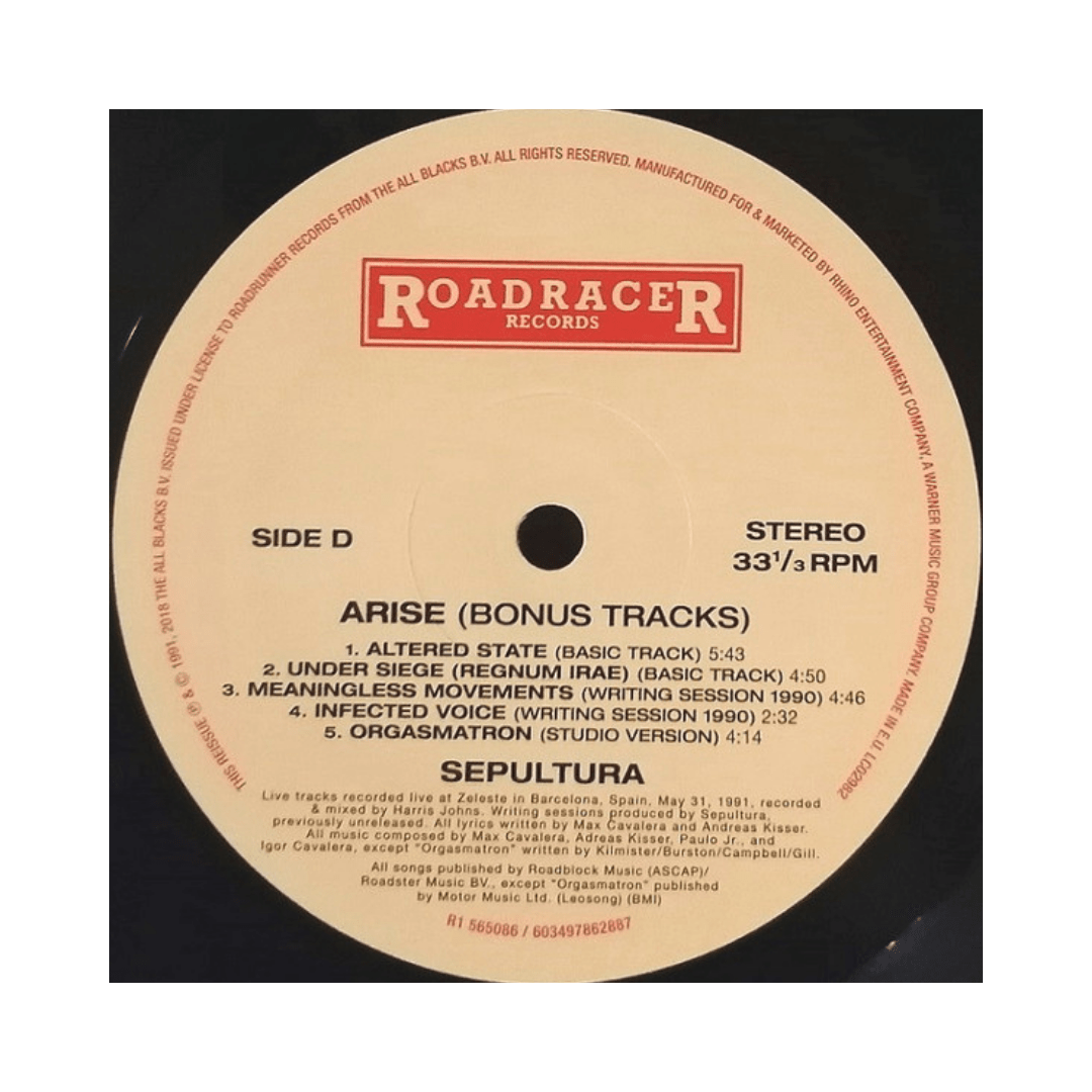 Sepultura Arise Vinilo7