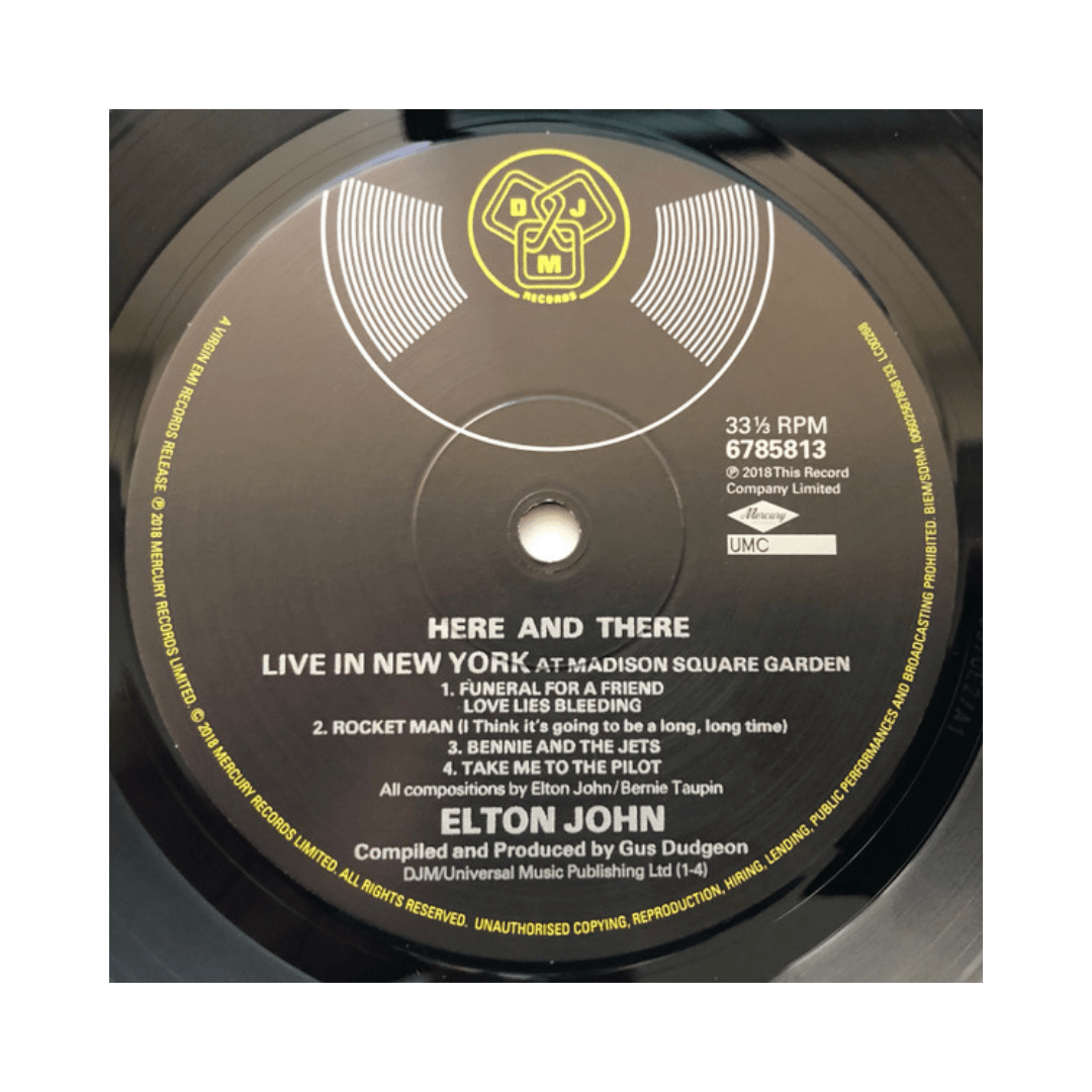 Elton John Here And There Vinilo3