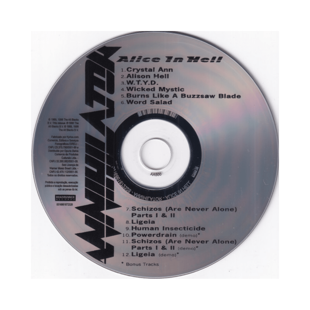 Annihilator Alice In Hell CD3