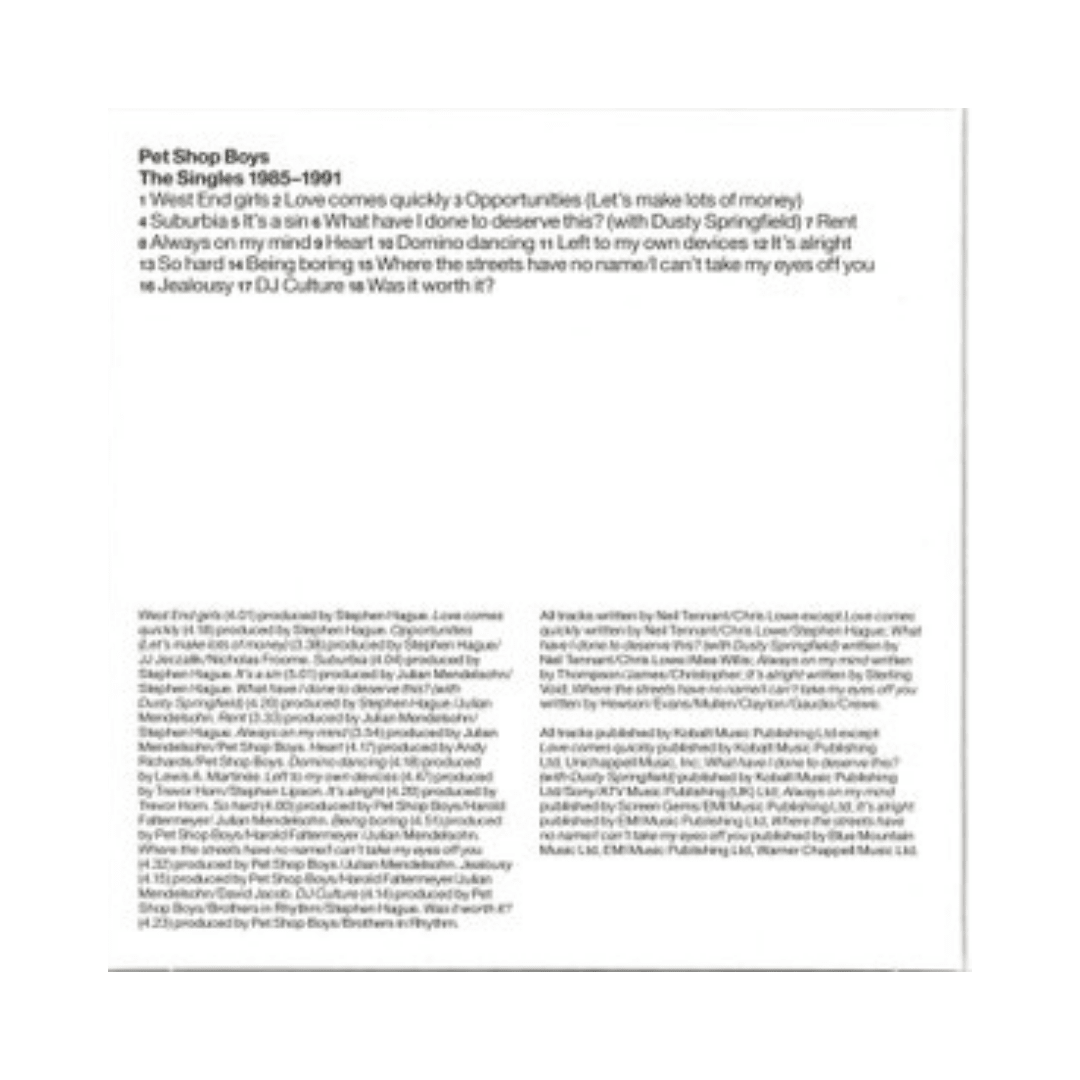 Box Pet Shop Boys Smash: The Singles 1985-2020 - Versión De Álbum De Edición Limitada De 3 cd2