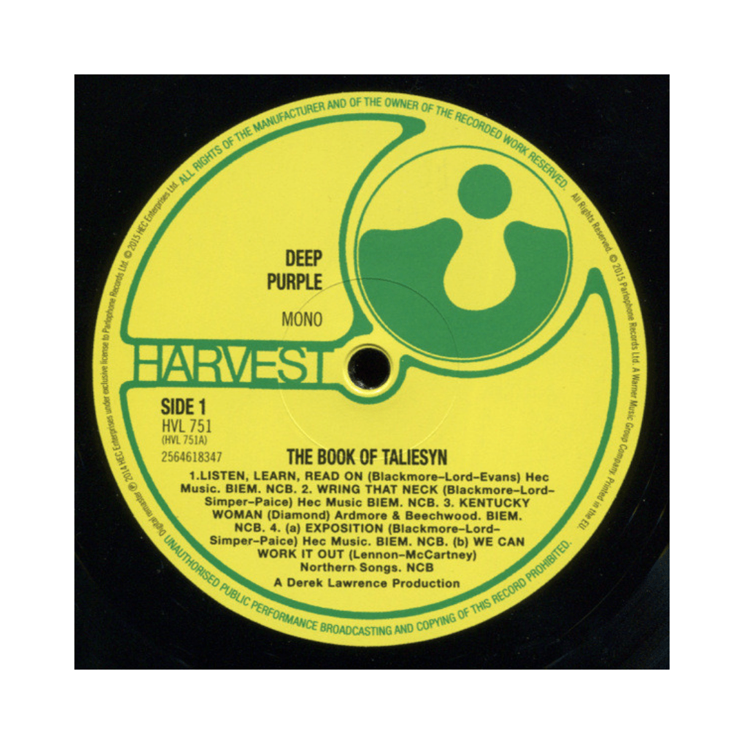 Deep Purple The Book Of Taliesyn Vinilo3