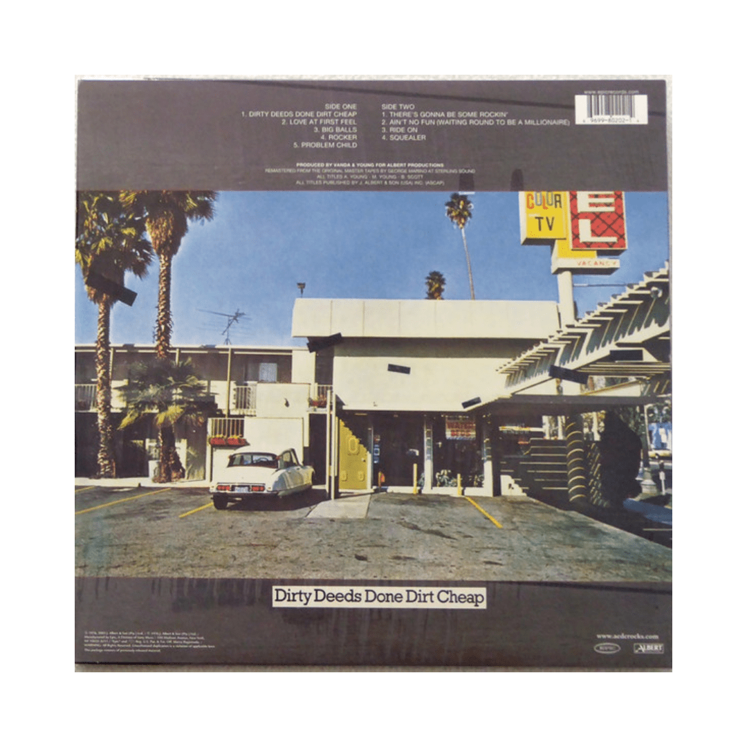 Ac/dc Dirty Deeds Done Dirt Cheap Vinilo2