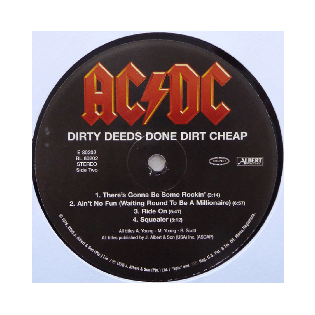 Ac/dc Dirty Deeds Done Dirt Cheap Vinilo4