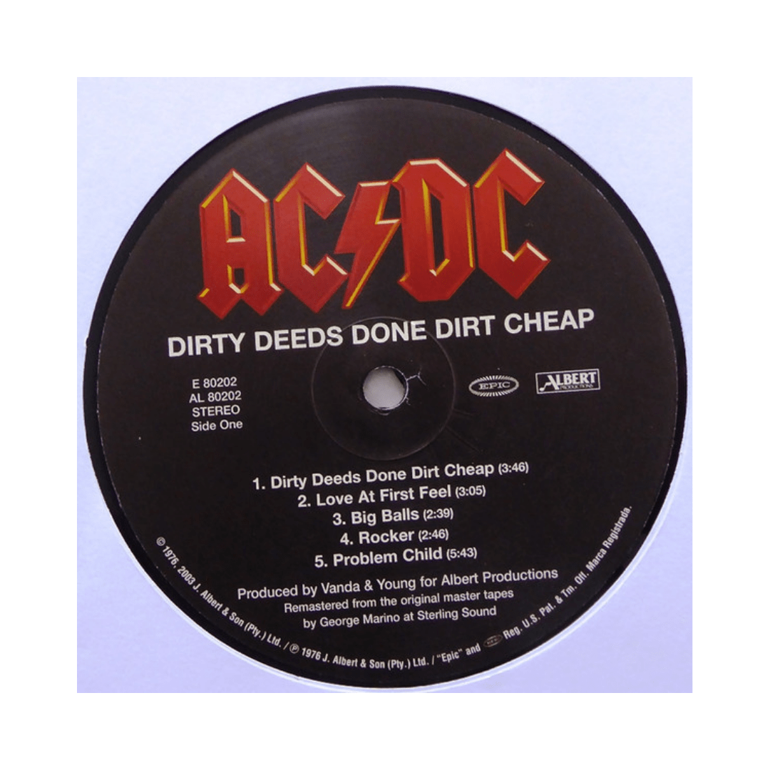 Ac/dc Dirty Deeds Done Dirt Cheap Vinilo3