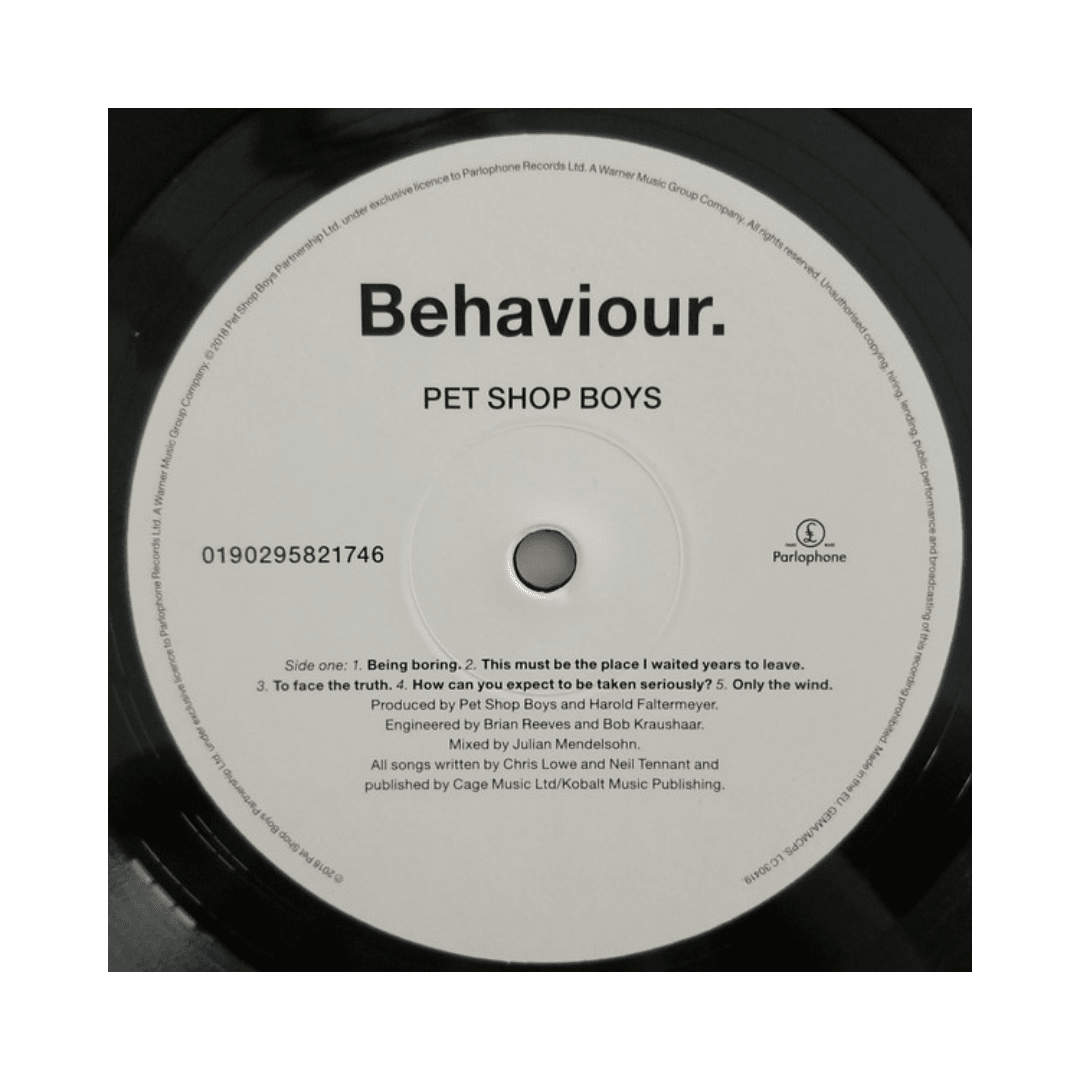 Pet Shop Boys behaviour Vinilo4