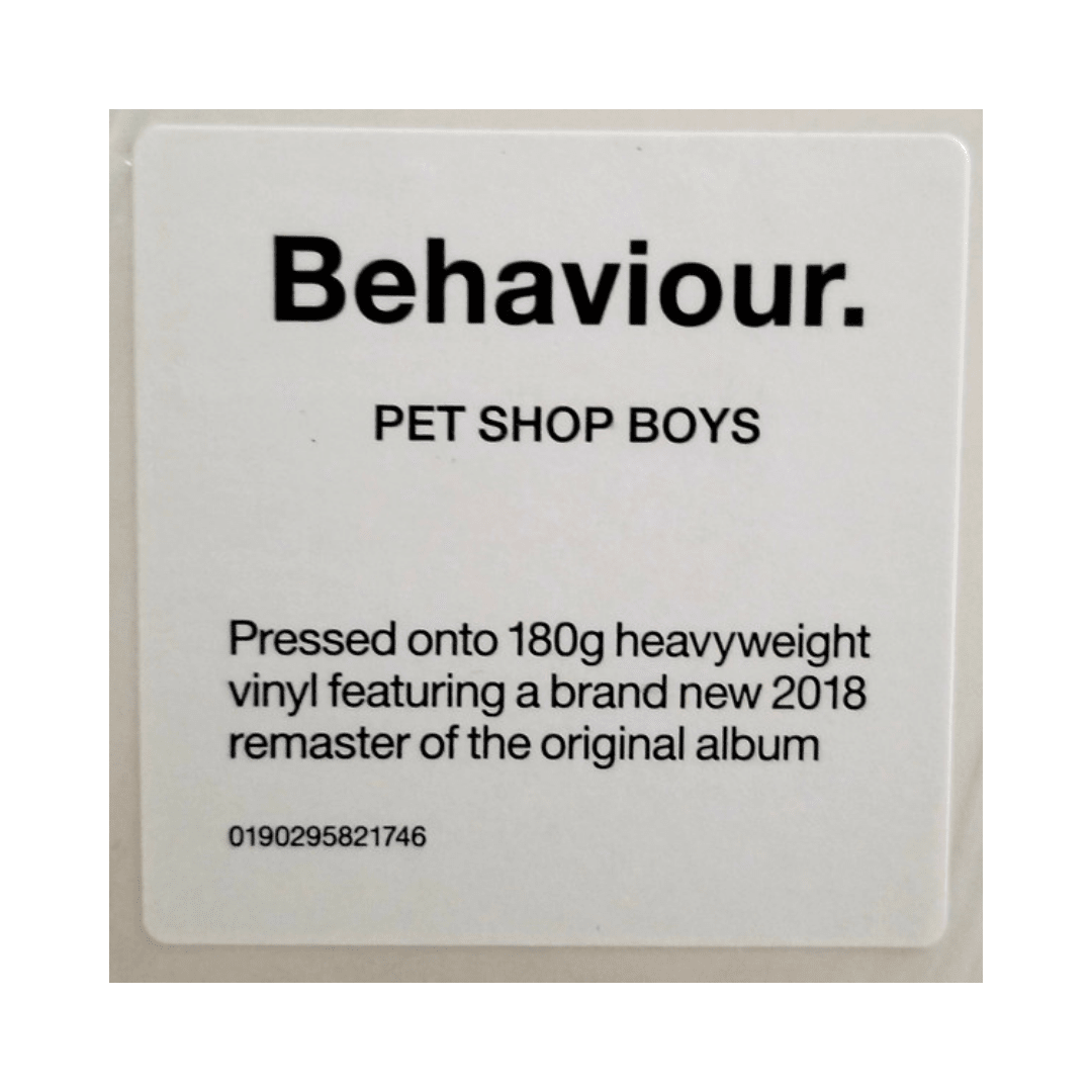Pet Shop Boys behaviour Vinilo3