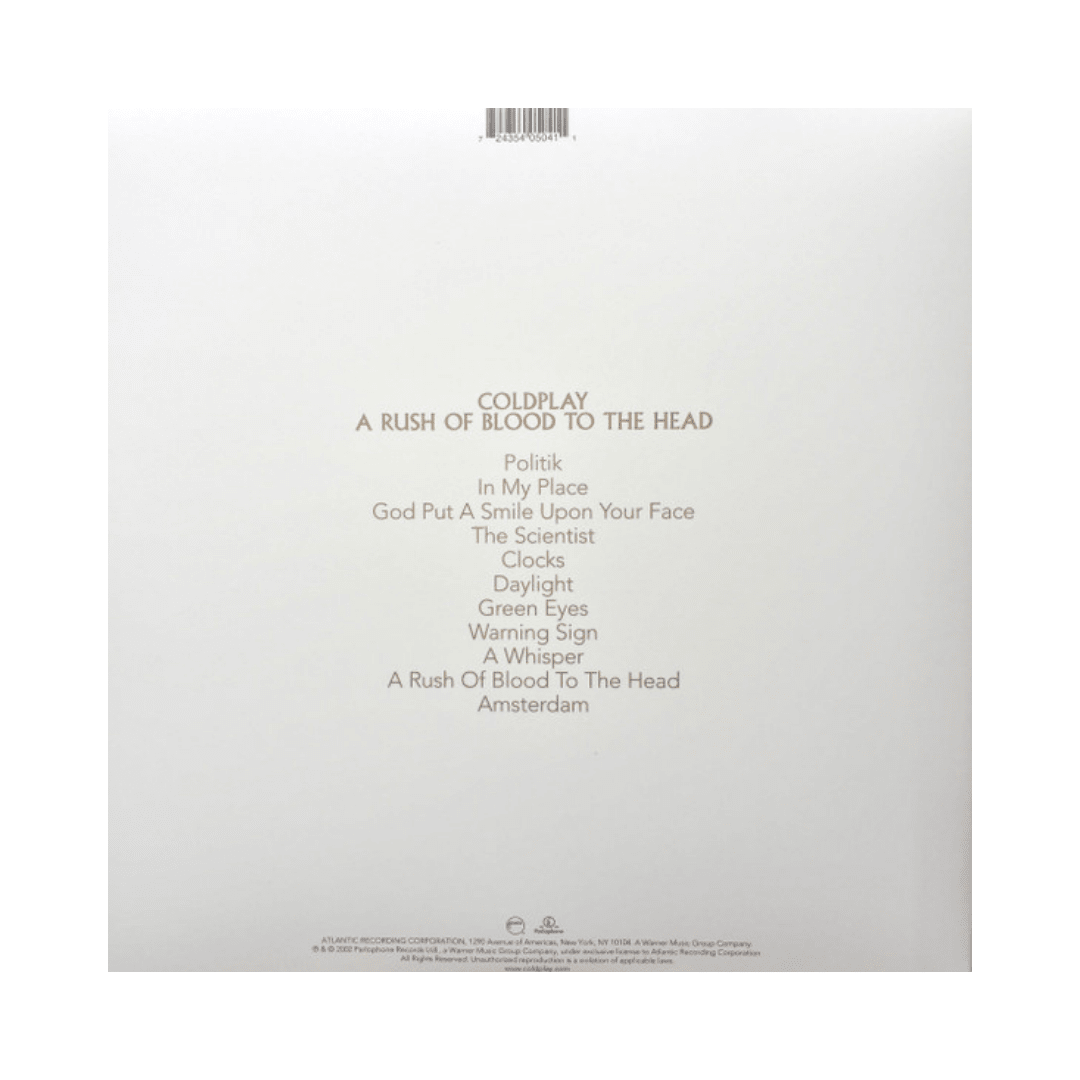 Coldplay A Rush Of Blood To The Head Vinilo2