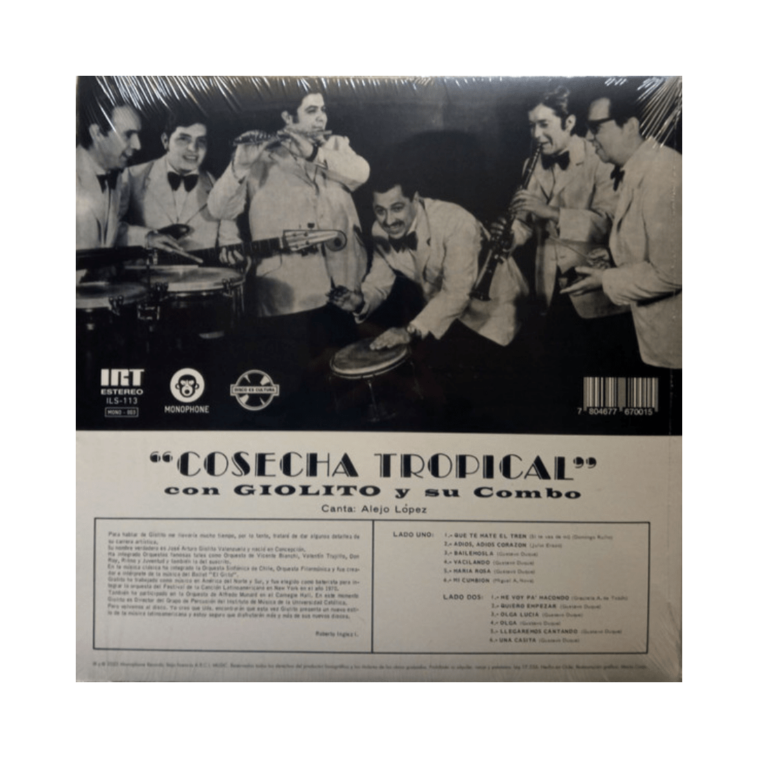 Vinilo Giolito Y Su Combo Cosecha Tropical2
