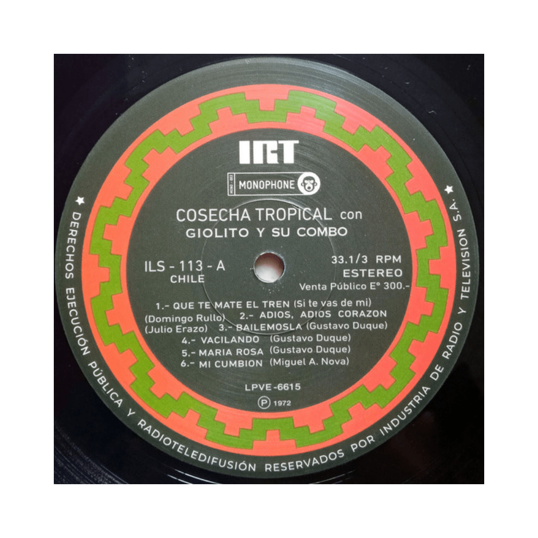 Vinilo Giolito Y Su Combo Cosecha Tropical3