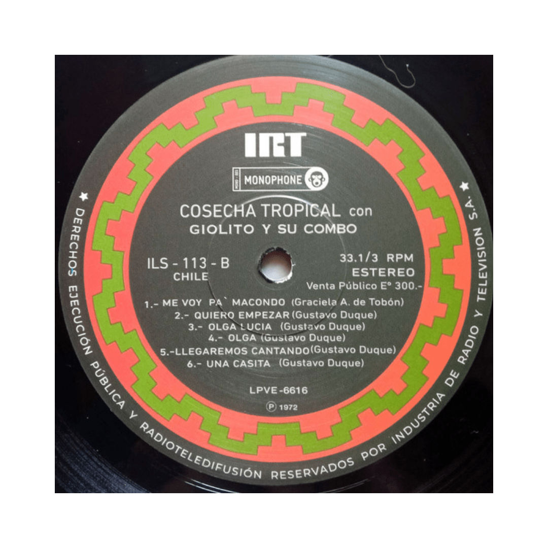 Giolito Y Su Combo Cosecha Tropical Vinilo4