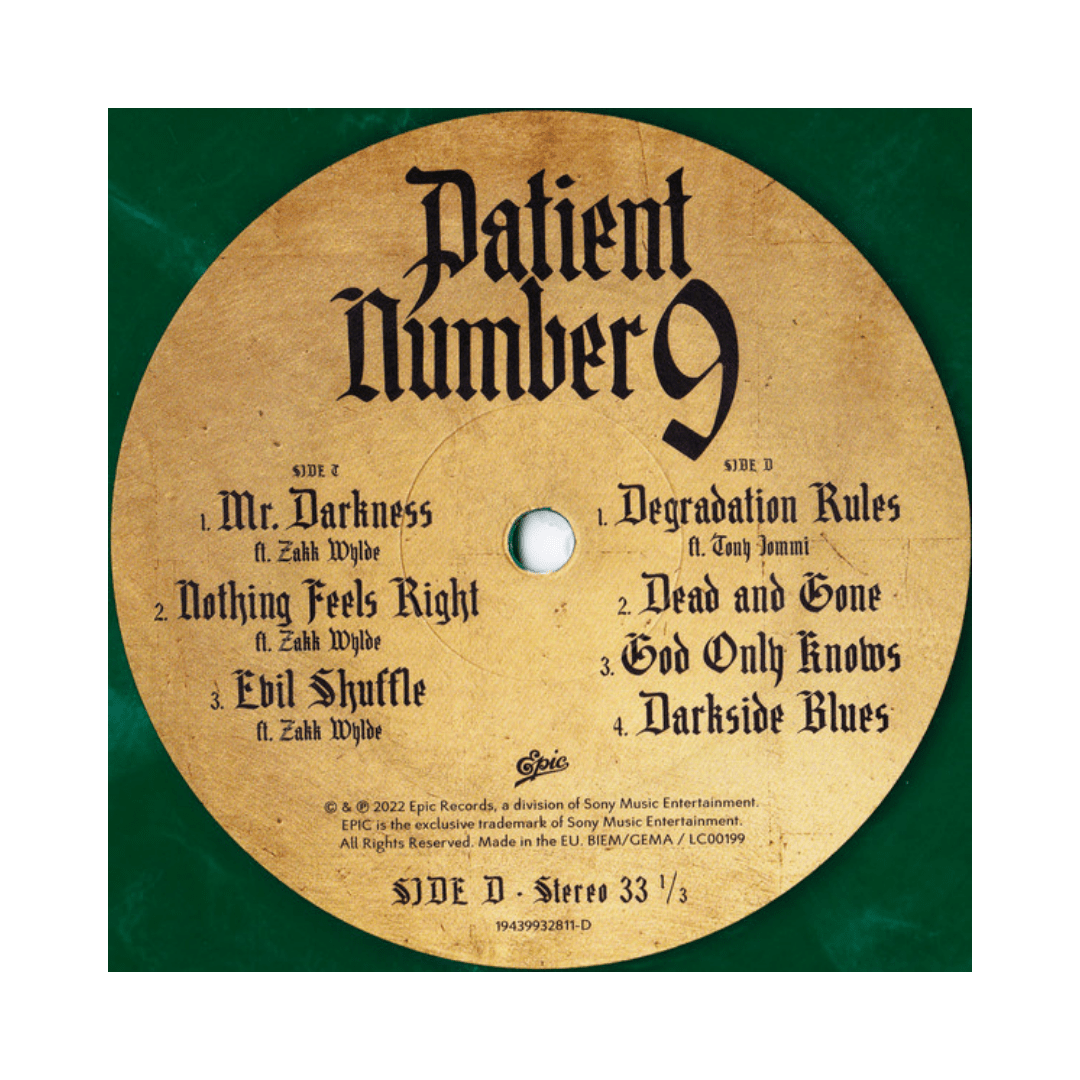Ozzy Osbourne Patient Number 9 Vinilo7