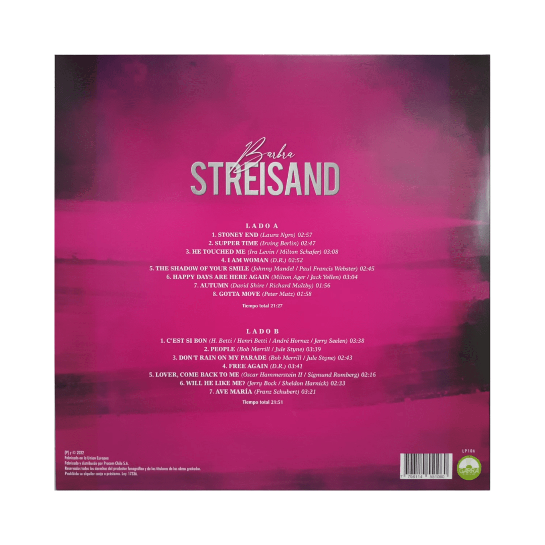 Barbra Streinsand Grandes Canciones Vinilo2