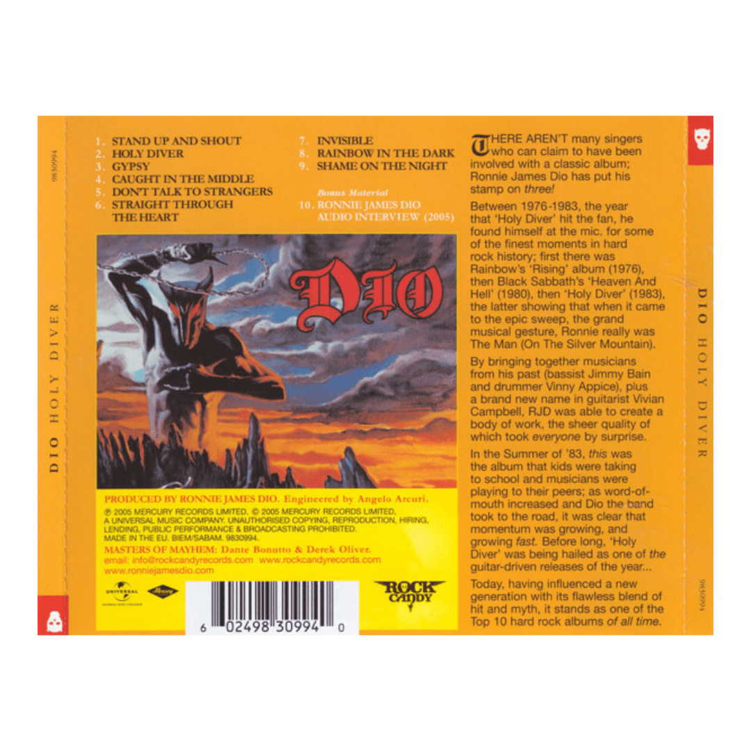 Dio Holy Diver - Remastered Cd2
