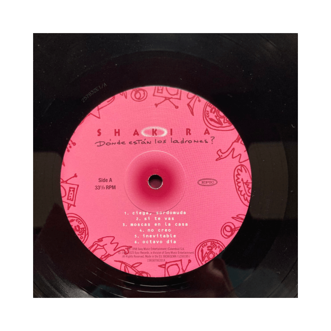 Shakira ¿ Donde Estan Los Ladrones ? Black Negro Lp Vinyl Versión Del Álbum Estándar Vinilo3