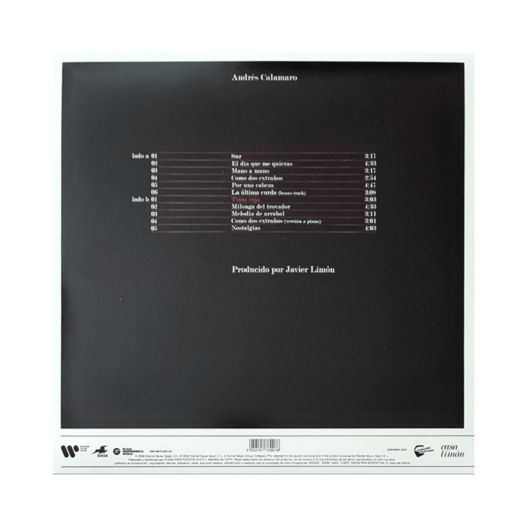 Andrés Calamaro Tinta Roja vinilo2