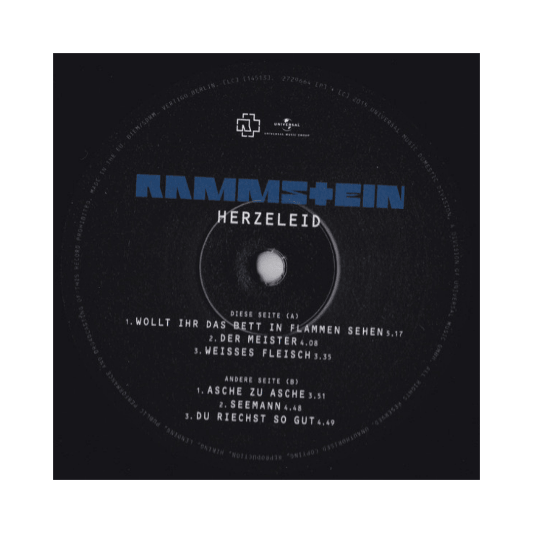 Rammstein Herzeleid Vinilo3