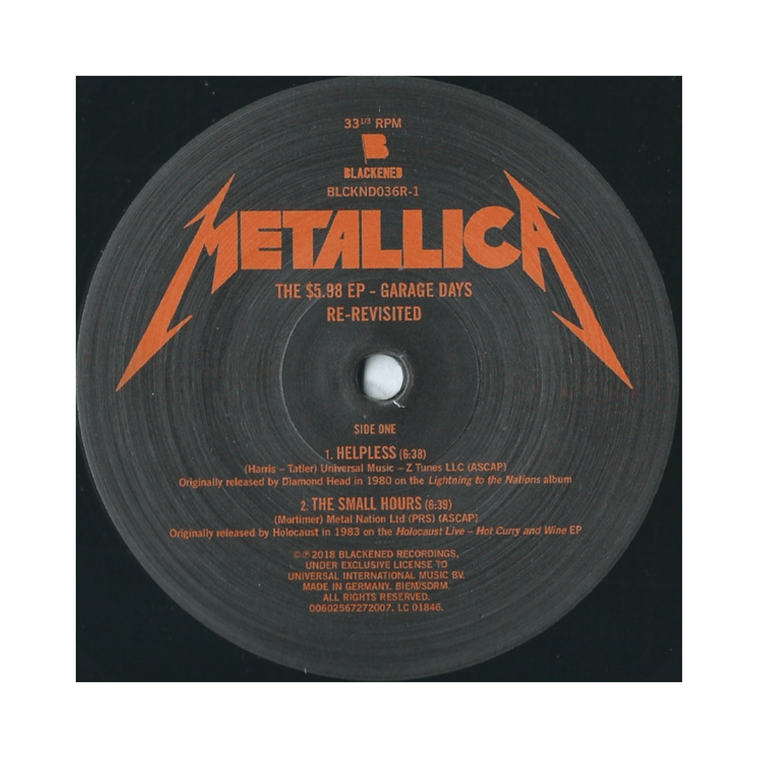 Metallica The $5.98 E.p. Garage Days Re-revisite Vinyl4