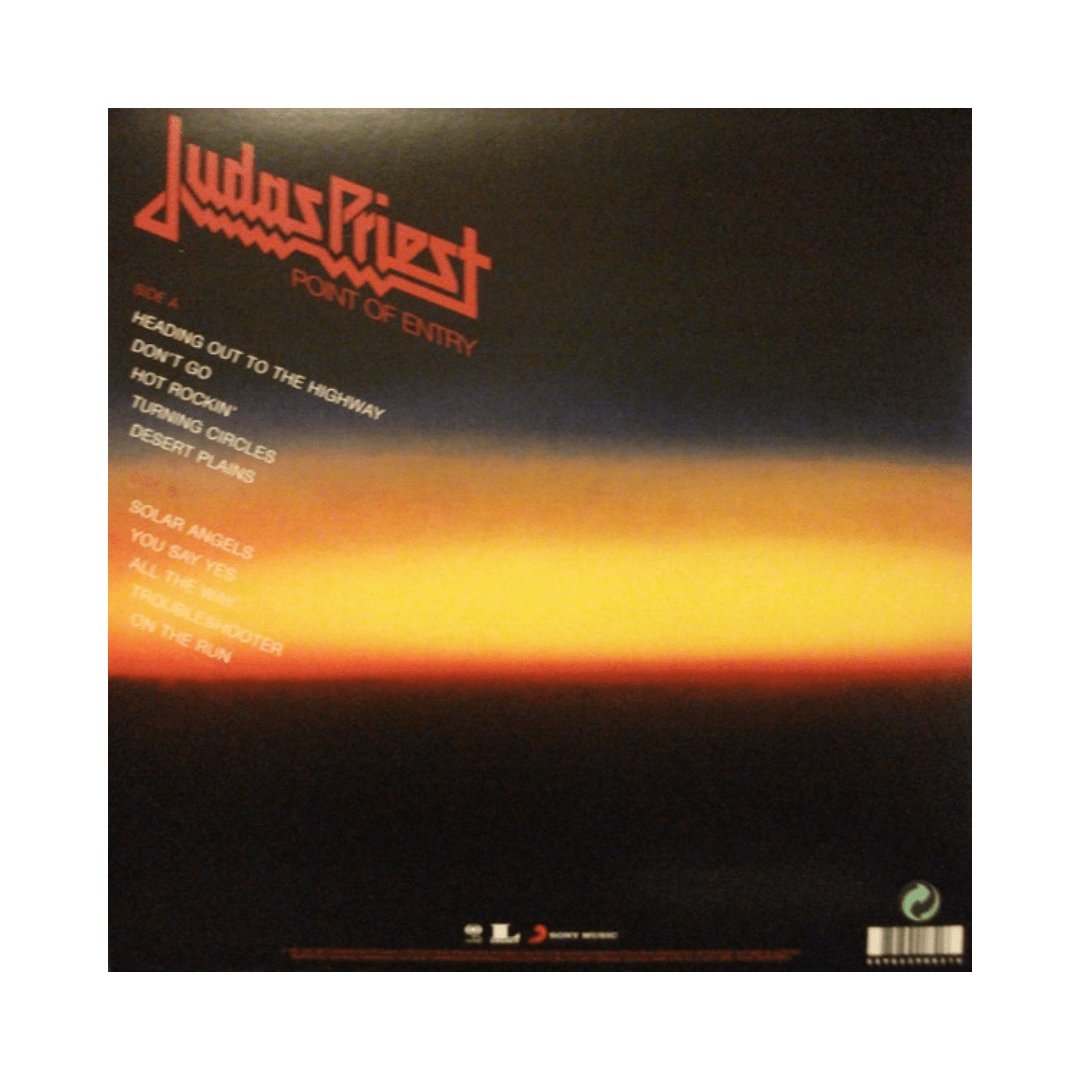 Judas Priest Point Of Entry Vinilo2
