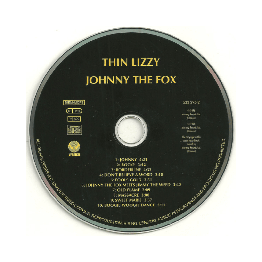 Thin Lizzy Johnny The Fox CD3