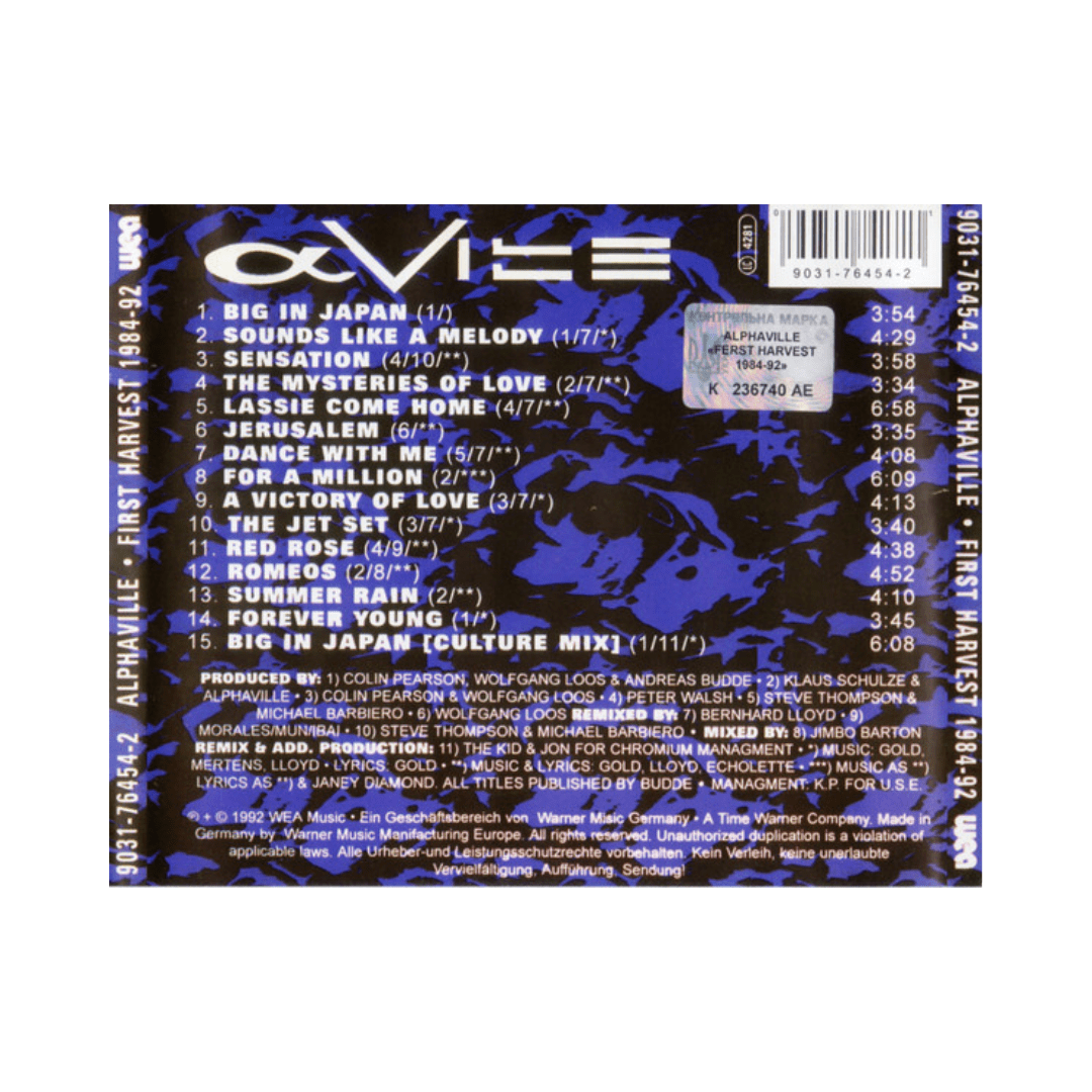 Alphaville First Harvest 1984-92 CD2
