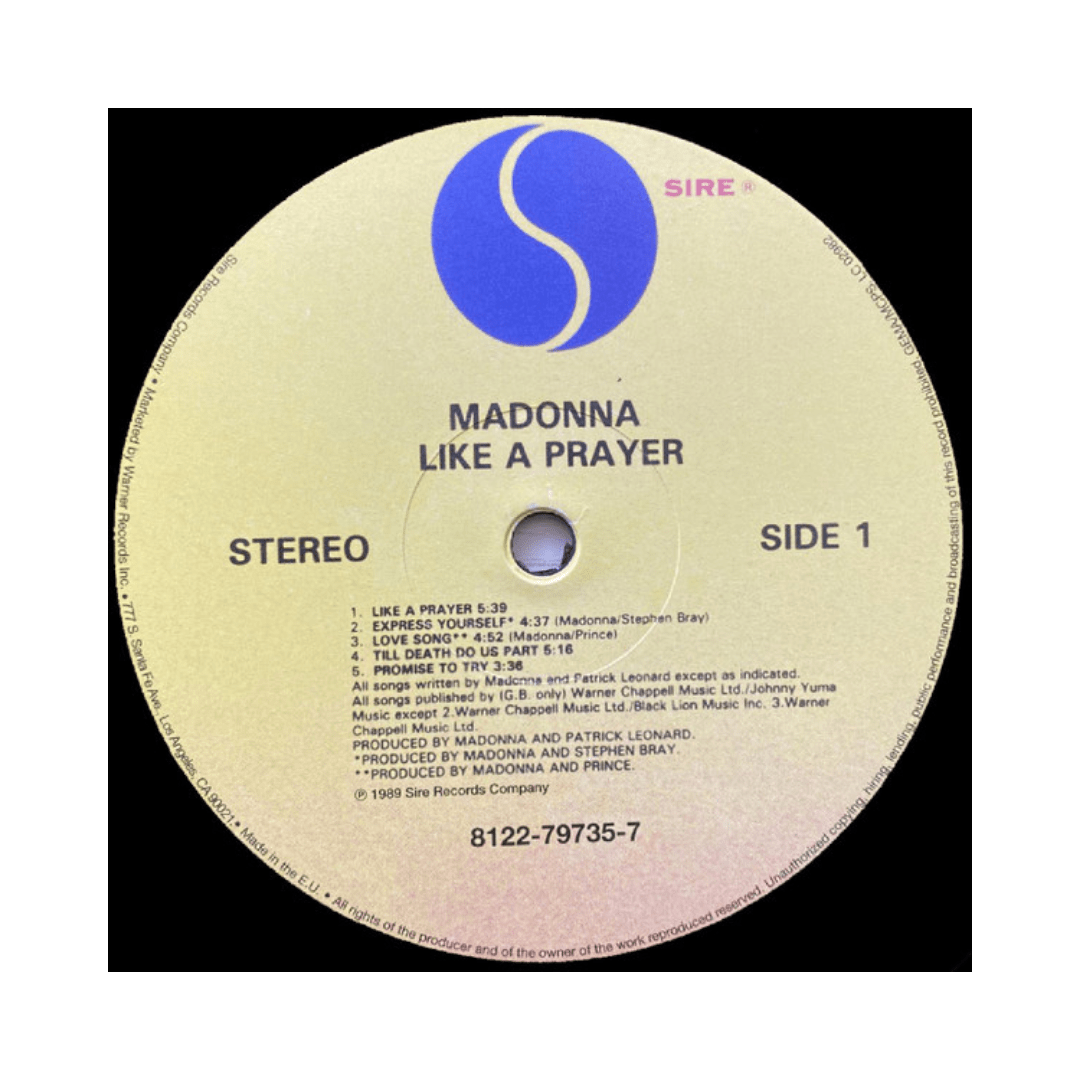 Madonna Like A Prayer Vinilo3