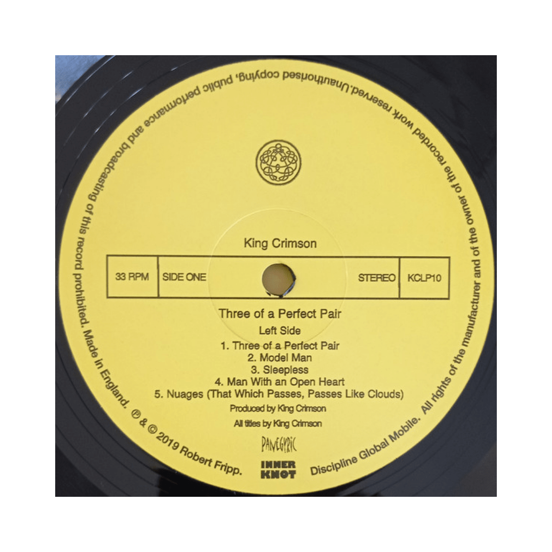 King Crimson Three Of A Perfect Pair Vinilo4