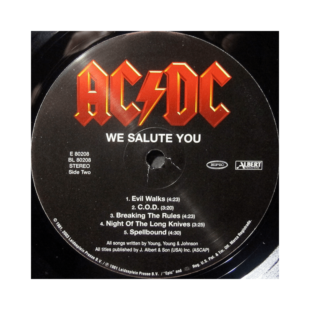 Ac/dc for Those About To Rock (we Salute You) Vinilo4