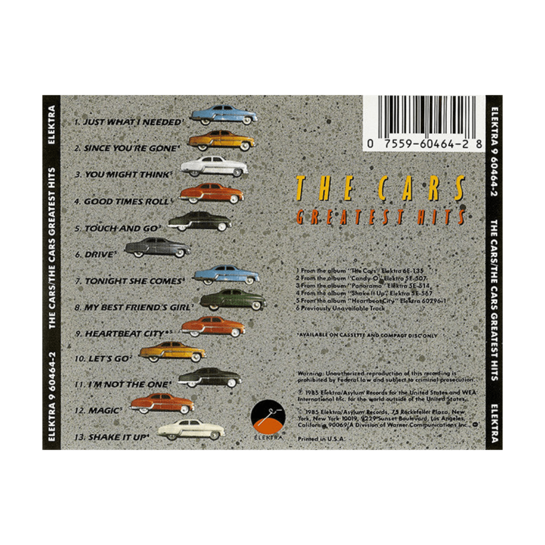 Cd The Cars The Cars Greatest Hits2