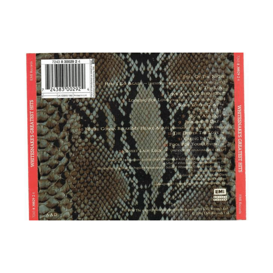 Whitesnake Greatest Hits Cd2