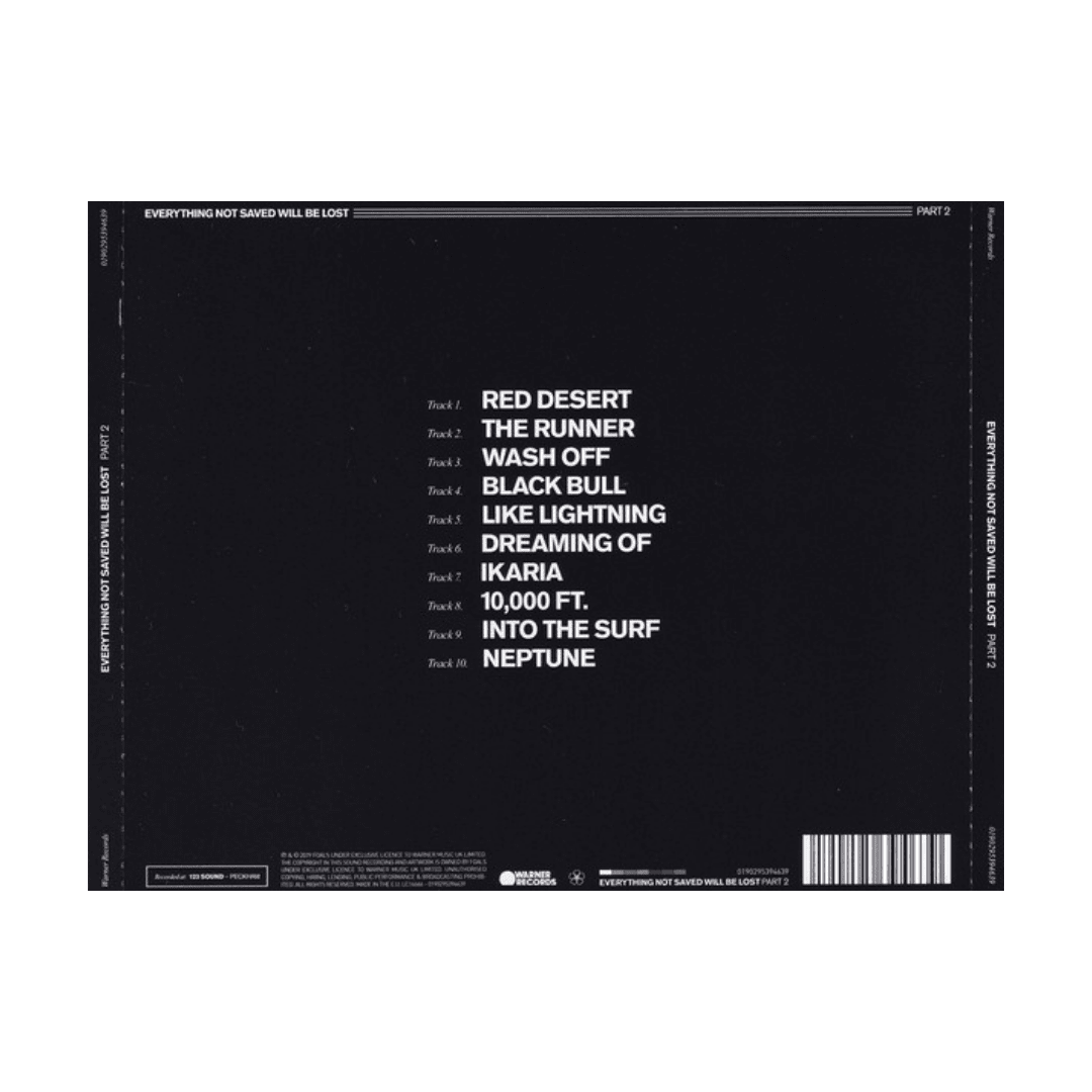 Foals Everything Not Saved Will Be Lost Part 2 CD2