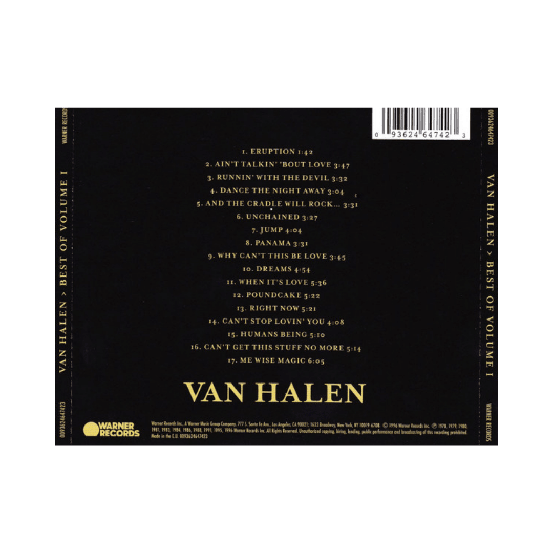 Van Halen Best Of Volume 1 CD2