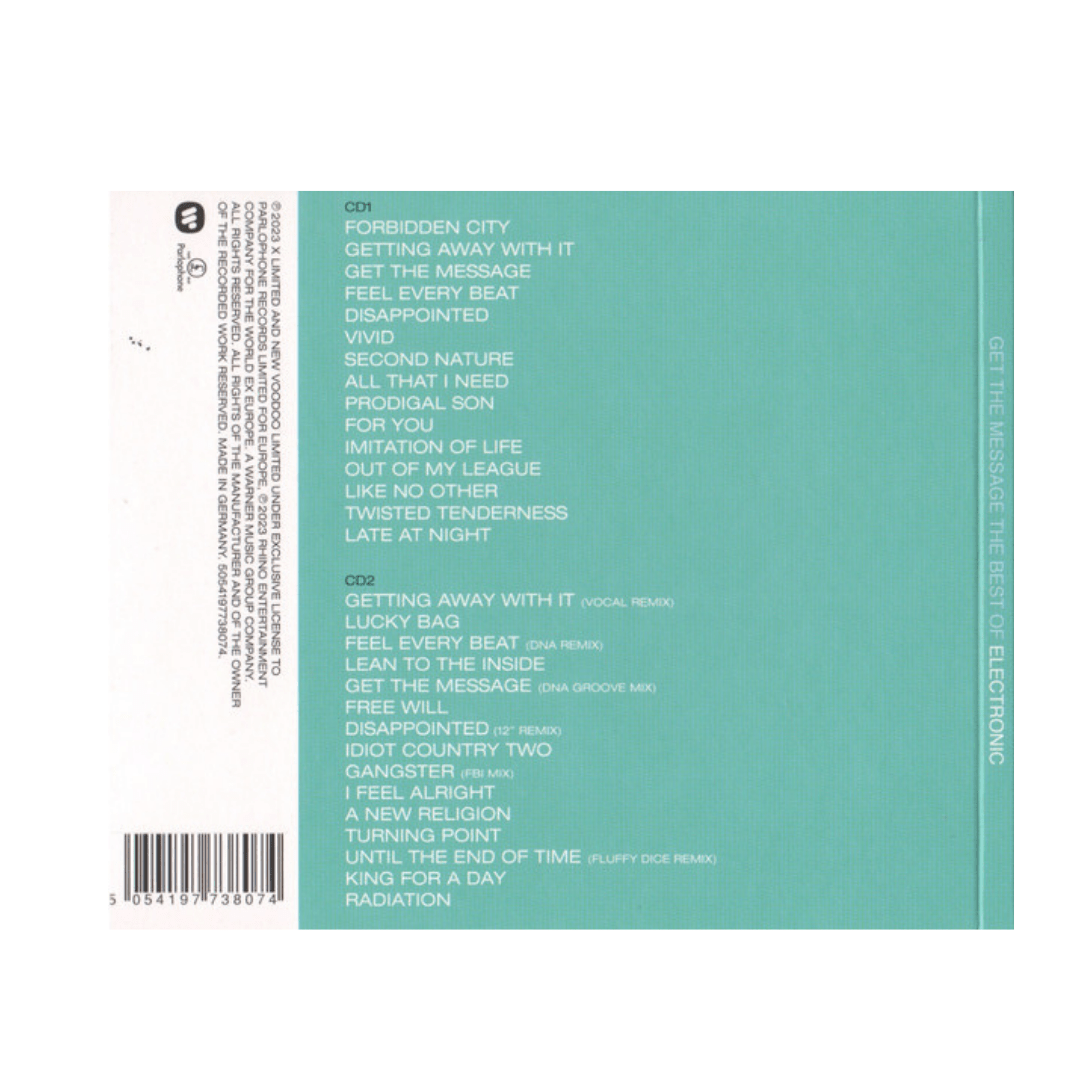 Electronic Get The Message The Best Of Electronic cd2