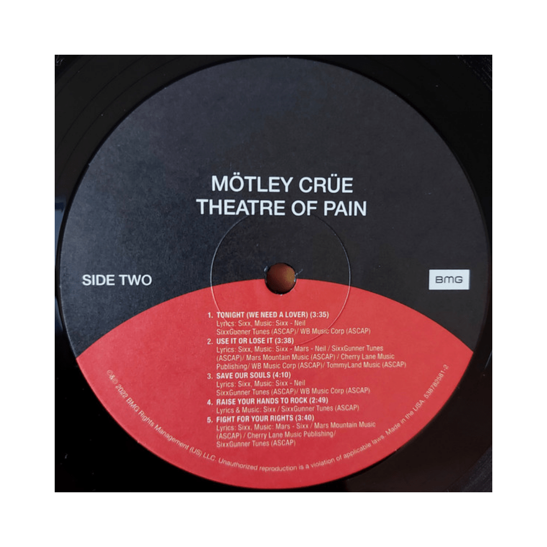 Mötley Crüe Theatre Of Pain Vinilo3