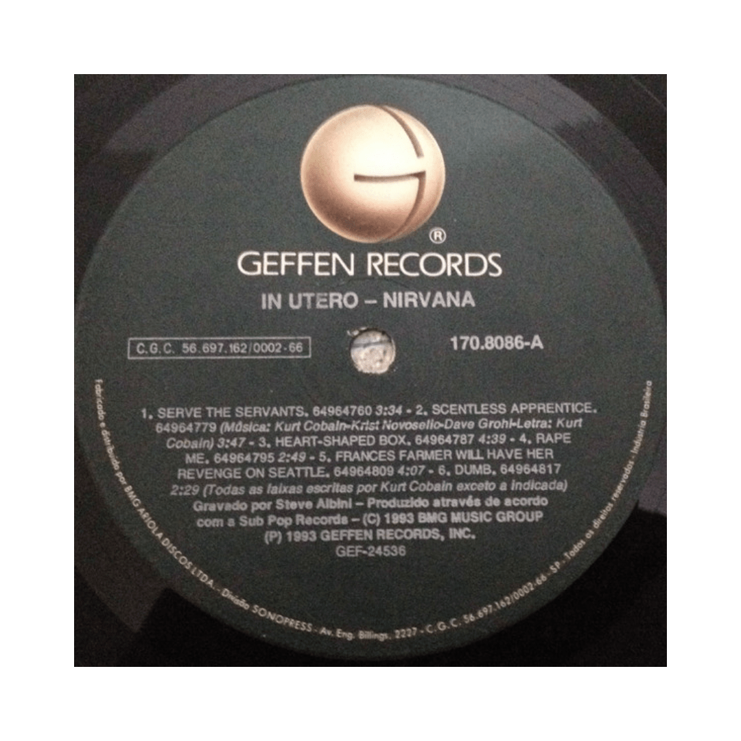 Nirvana In Utero Vinilo3